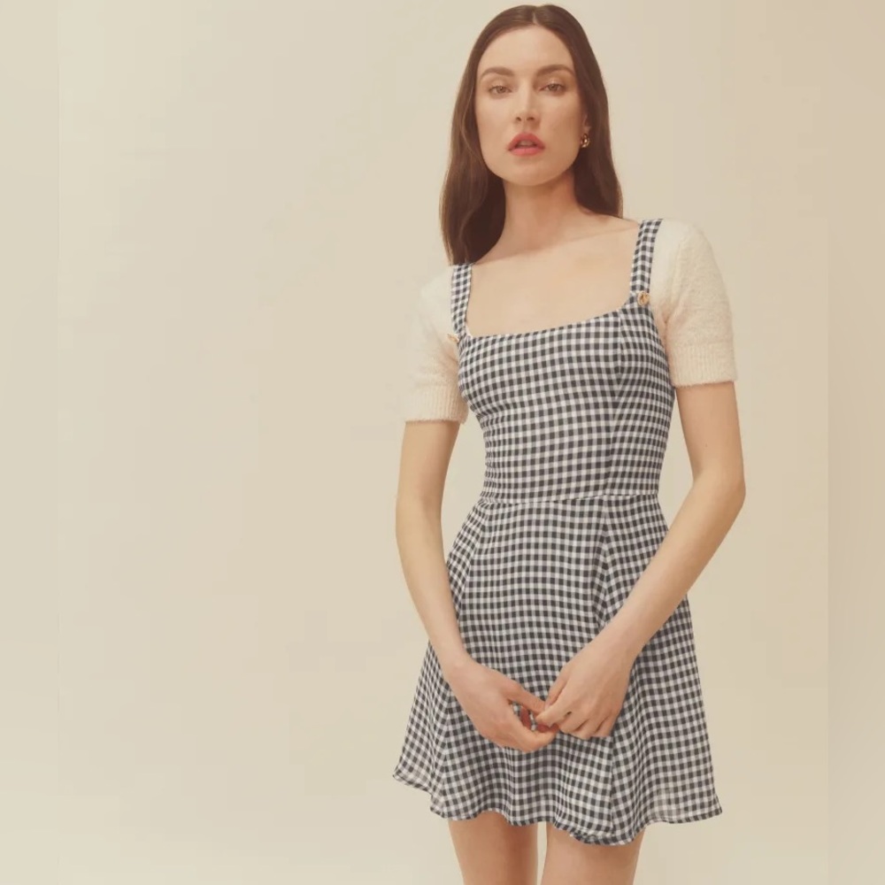 Reformation Tía gingham dress NWT